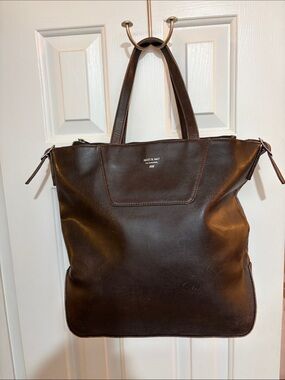 Matt & Nat Chocolate Brown Vegan Messenger Tote
